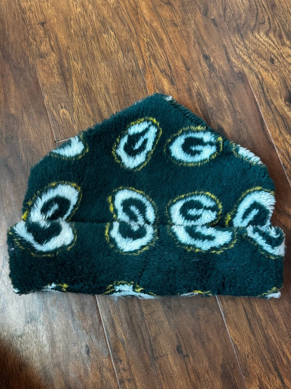 Vintage Green Bay Packers Hat Beanie Toboggan Fleece Game Day NFL Football